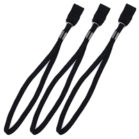 Triple Pack of Black Walking Stick Wrist Straps/Wrist Loops
