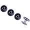 Silver Masonic Tuxedo Shirt Studs Set with Pouch (Four Studs) from X-Shops