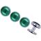Emerald Green Shirt Studs Set with Pouch (Four Studs) from Dickie Bows
