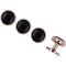 Rose Gold & Black Enamel Shirt Studs Set with Pouch (Four Studs) from X-Shops