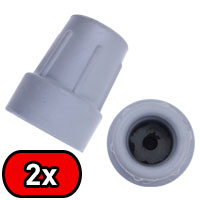 Twin Pack of Grey 22mm (7/8") Type Z Replacement Rubber Ferrules