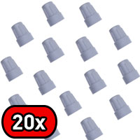 Bulk Pack of Grey 22mm (7/8") Type Z Replacement Rubber Ferrules