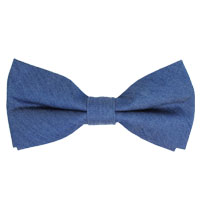 Dickie Bows Men's Western Style Denim Bow Tie (Dark Blue)