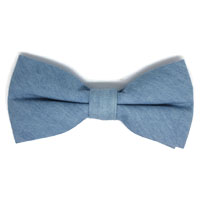 Dickie Bows Men's Western Style Denim Bow Tie (Pale Blue)